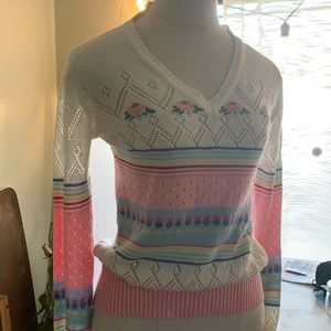Vintage knit pastel sweater